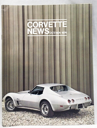 1974 CORVETTE NEWS Owners Mag, New 1975 Model Specs & Review Vol 18, No. 1, VG++