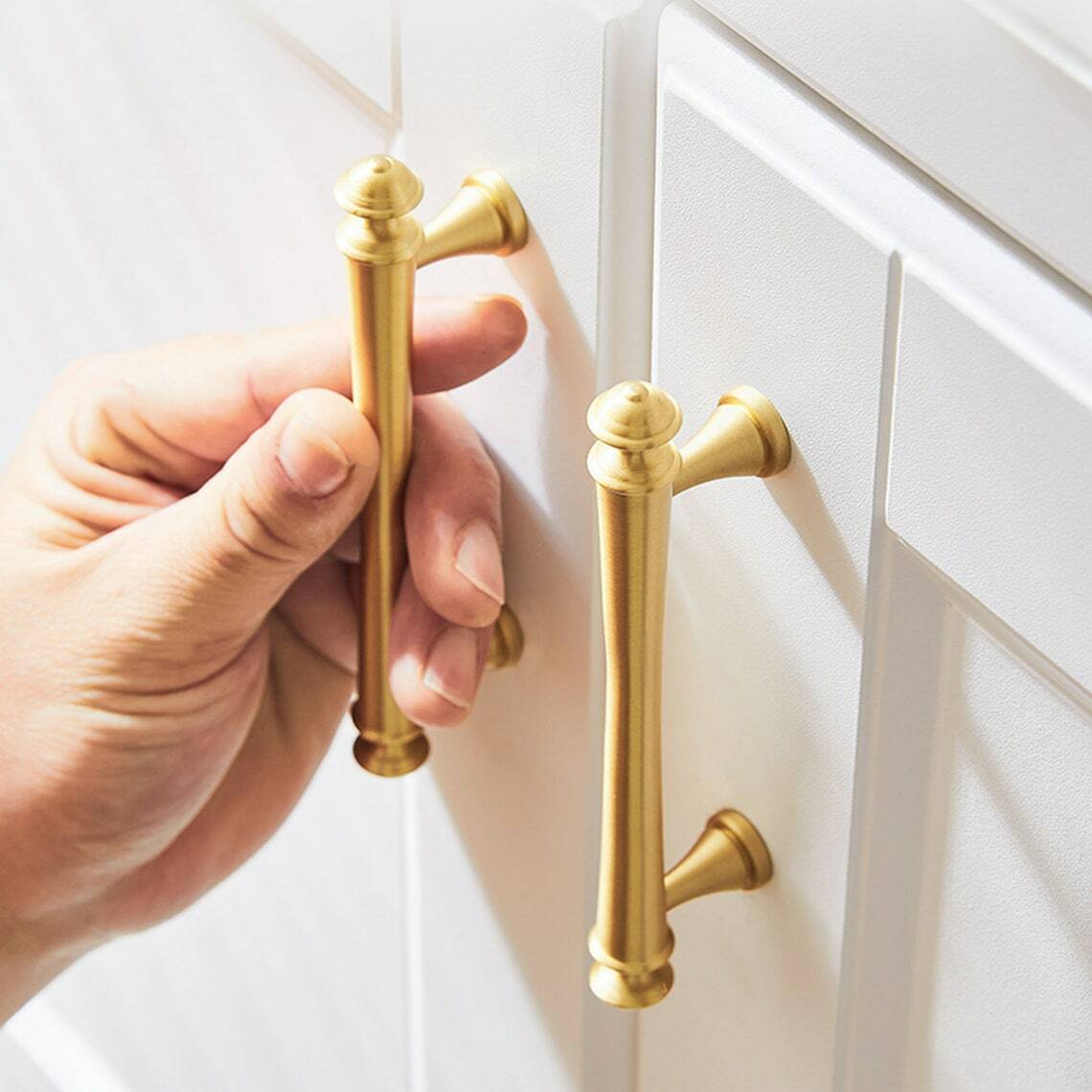 图片 51 - 3.75" 5" 金色黑色半圆厨房柜拉手梳妆台抽屉拉手