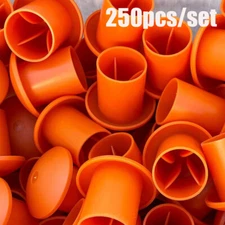 250PCS Rebar Mushroom Safety Caps | For Rebar #3 to #8 | Concrete Stakes