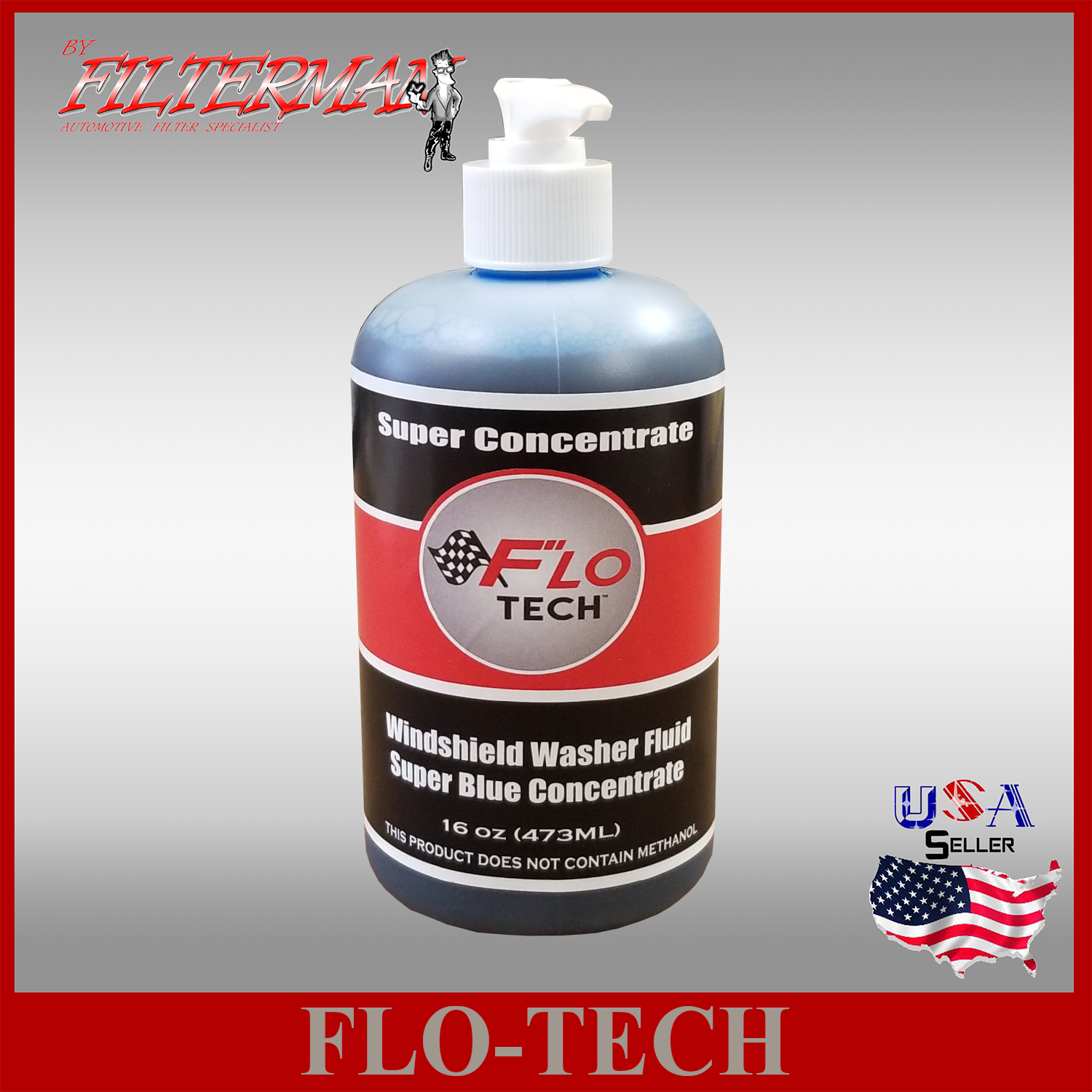 FLO-TECH :16OZ BLUE(SUPER CONCENTRATE)~~CAR WINDSHIELD WASHER FLUID ...