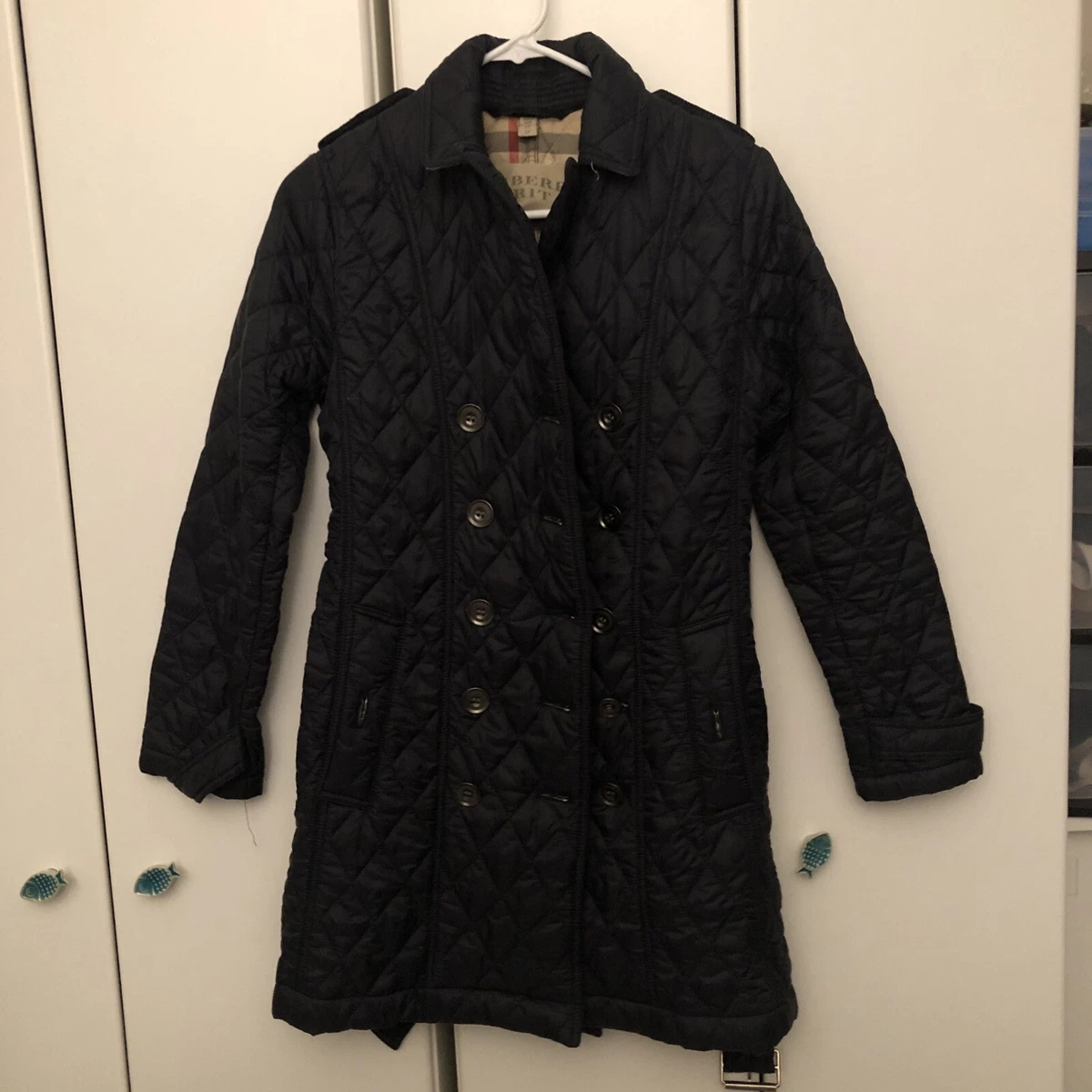 Burberry quilted button trench jacket hotsell