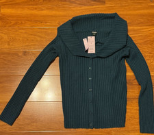 NWT Women's Rib Off the Shoulder Sweater M