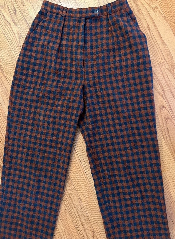 VTG 70s Mondi Plaid Pants Women's Size 36 (US 6) Tartan Germany Grunge Hipster - Image 3 of 4