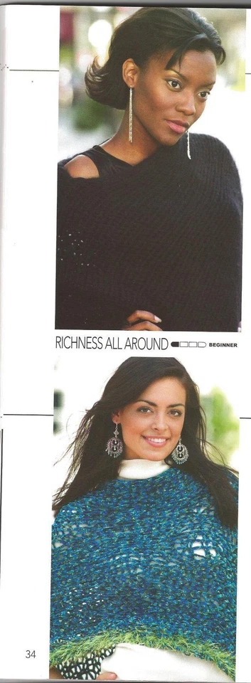 Knitting Leisure Arts Ponchos Options 8 Design Perfect For New 2 Variation Each - Image 4 of 4