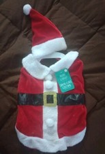 Dog Santa Costume Merry  Bright NWT Size M Christmas Outfit 2 Available 
