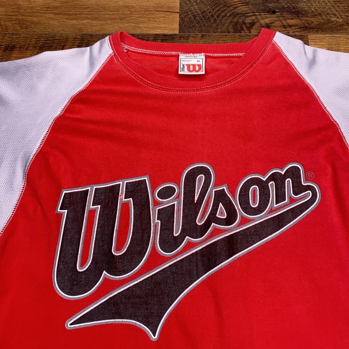 lil soft tennis emblem T-shirt (red） XL LW