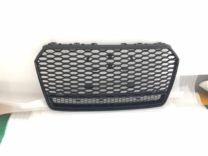 Audi A7 S7 RS7 Style 2016-2018 Front bumper Mesh BLACK Grille W/ Quattro - Image 4 of 4