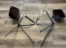 West Coast below Eye level mirrors Chevy Ford Stainless Pipe Survivors Straight