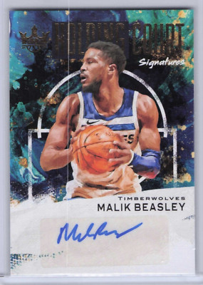 2020-21 Panini Court Kings Holding Court Signatures Malik Beasley 87/99 AUTO