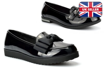 Girls School Shoes Girls Loafers Womens Work Shoes Ladies Slip On
