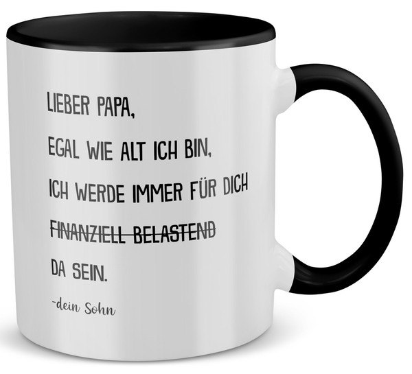 Papa Geschenk Zum Vatertag Von Sohn Vater Tasse Geburtstag Kaffeetasse Mann-image