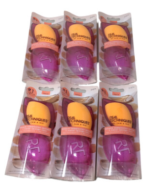 6pk Real Techniques Complexion Sponge + Travel Sponge Case for foundation