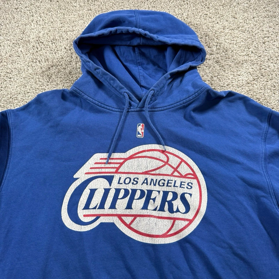 Suéter De Colección LA Clippers Para Hombres XL Desteñido Majestuoso Años 90 Logo Sudadera con Capucha Ropa de Calle Foto 2 de 4