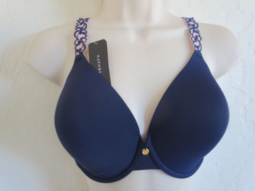 NATORI 32G #732080 PURE LUXE CONTOUR UNDERWIRE BRA, NAVY, NWT, MSRP $74