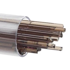 Bullseye Glass Stringers 2mm Light Bronze Transparent 90coe