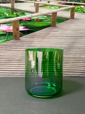 Cosmic Green Color Sound Bowl F Heart Chakra Quartz Crystal Singing Bowl 6"+case