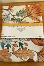 NEW Festive Fall Autumn Leaves Tablecloth Orange Brown Beige Green 60 x 80