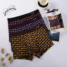 2Pack Men's Modal Breathable Boxer Briefs Youth Mid Rise New Style Underwear