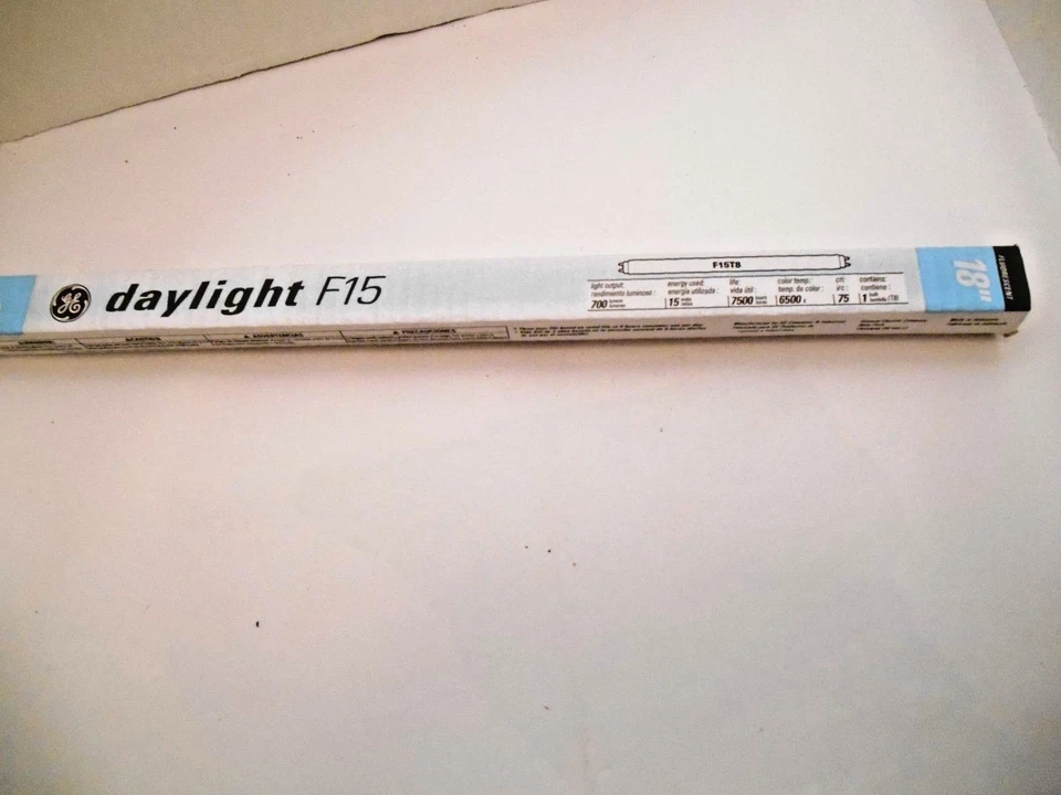 GE 18 inch Daylight F15 Fluorescent Bi-Pin F15T8 Tube - Image 2 of 4