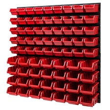 Lagersystem Stapelboxen Wandregal - 772 x 780 mm  73 St&uuml;ck Boxen Werkstatt Sch&uuml;t