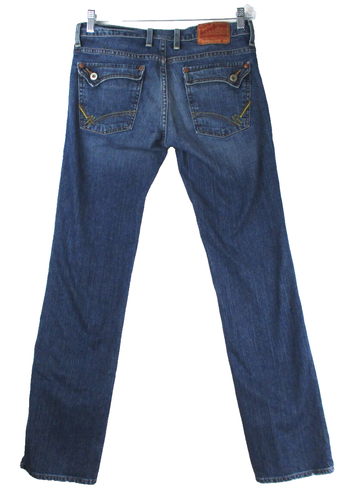 Pantalones de mezclilla Lucky Brand Gene Montesano peto atardecer rectos elásticos para mujer 6/28 - Imagen 2 de 21