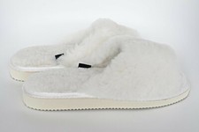 Image of Sheepskin Slippers Women's Ladies Open Toe Natural Wool Green-Grey-White