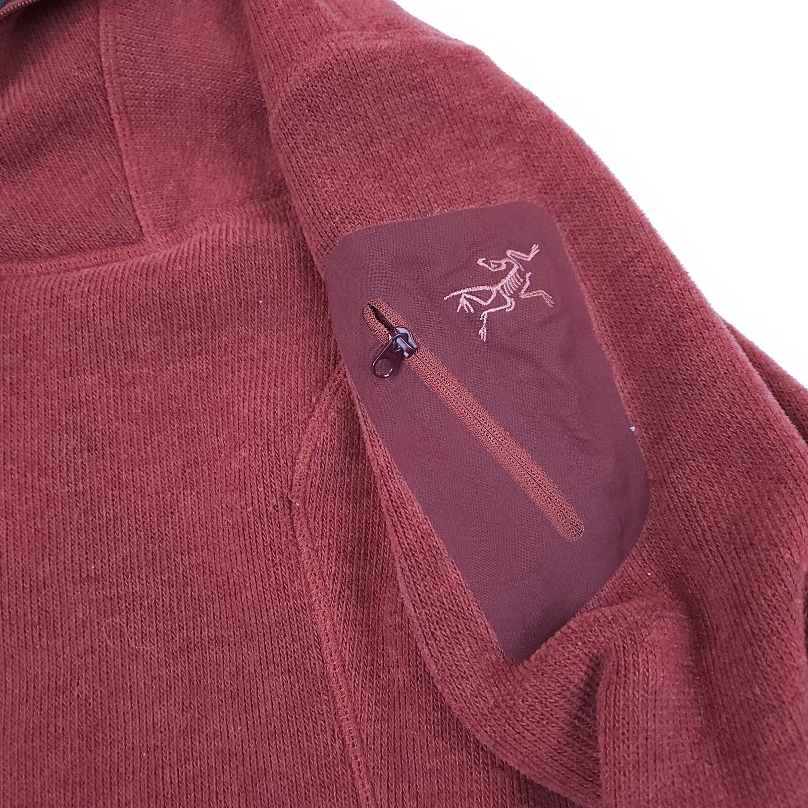 ARC'TERYX Arcteryx Giacca Donna Pullover Pile Medio Polartec Rosso 1 4 Zip Poliestere