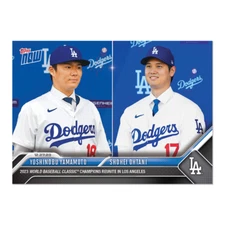 2023 Topps Now Yoshinobu Yamamoto Shohei Ohtani #OS26 Rookie LA Dodgers IN HAND