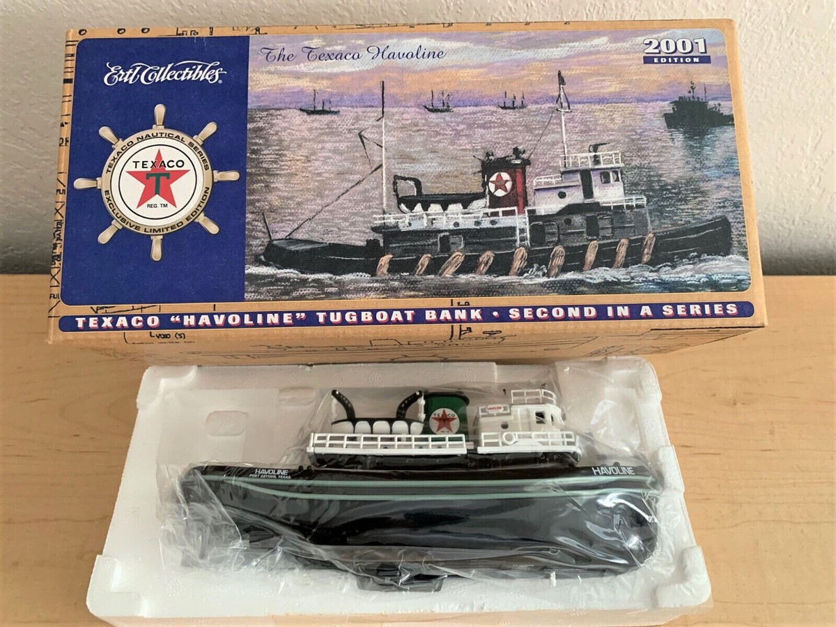 Ertl Collectibles 2001 Texaco HAVOLINE 1946 Tugboat REGULAR BLACK