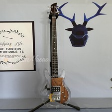 Dan Armstrong 4 Strings Electric Bass Guitar Acrylic Body Maple Neck Chrome Part