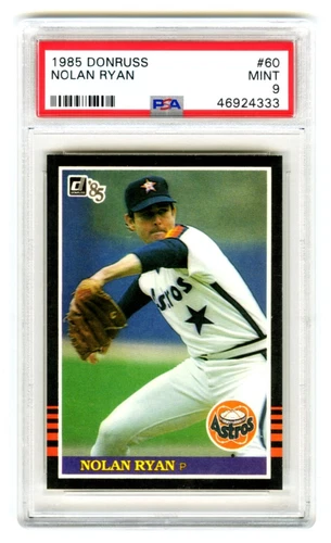 NOLAN RYAN~HOUSTON ASTROS (POP 514 1985 DONRUSS PSA-9 MINT CARD #60 (NEW CASE)