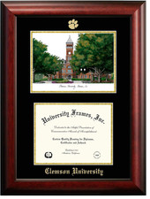 SC994LGED Clemson University Embossed Diploma Frame with Lithograph Print, 8.5