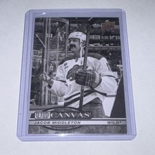 2025-26 UD Series 2 Jacob Middleton #C-126 UD Canvas Black And White
