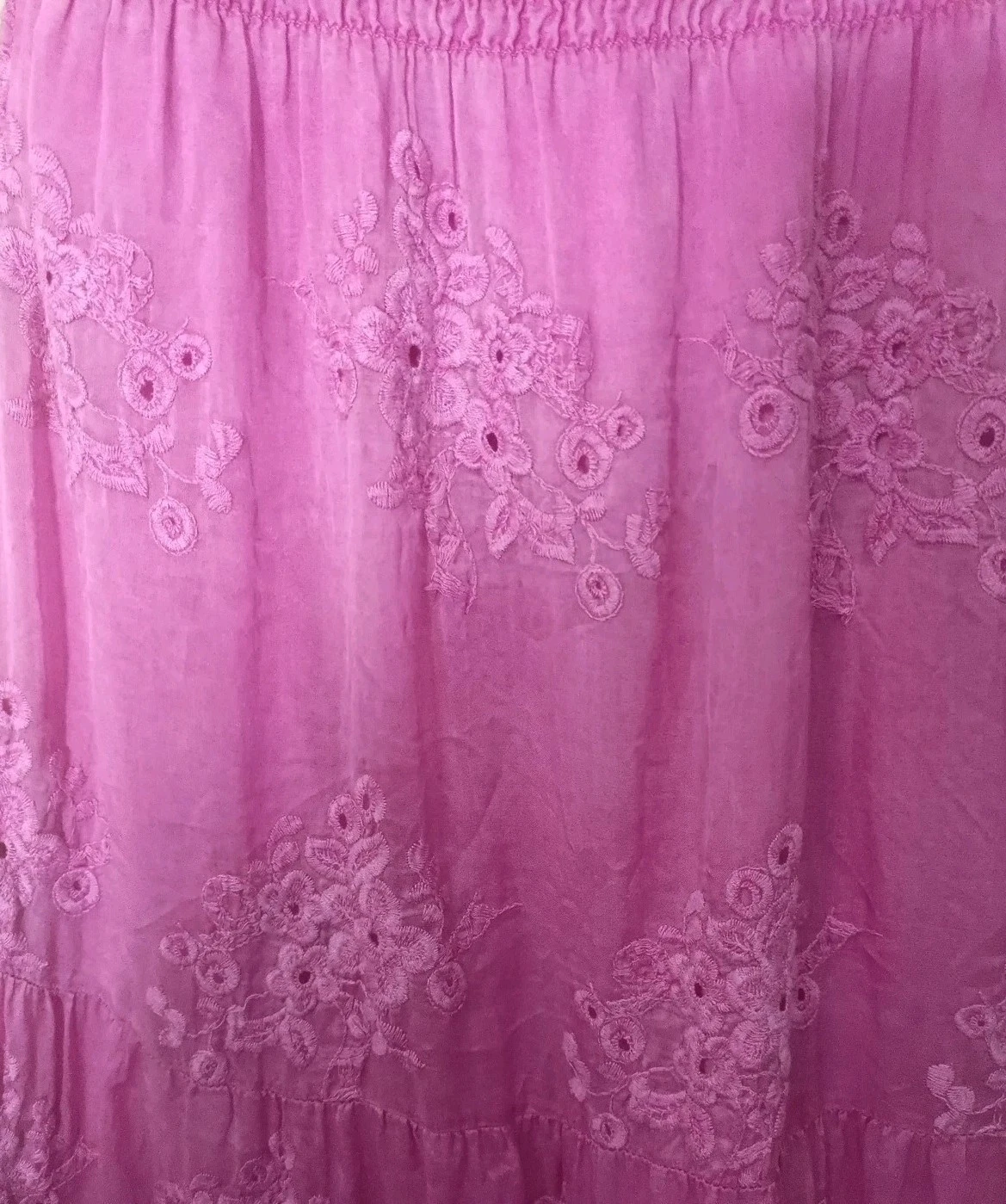 PALM ANGELS Abito donna vintage Guess rosa all'uncinetto con bretelle abito boho seta taglia S Made in Italy