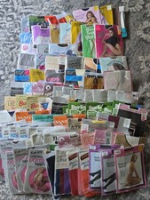 80 Pairs Panty Hose Tights Knee Highs Multiple Sizes Brands Vtg Mixed Lot