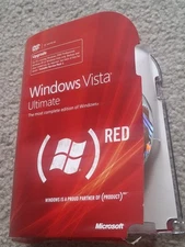 Windows Vista Ultimate Red 32 & 64 Bit DVD Discs Included