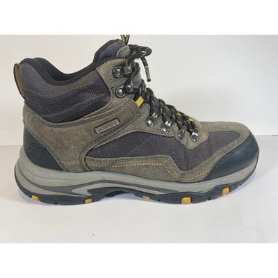 Skechers Relaxed Fit Air Cooled Waterproof Hiking Boots Men\'s 10.5 Gray Skechers Mens 65672 Relaxed Fit Waterproof Hiking Boots Grey  main image 4