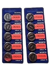 10 pcs TEN Sony CR2025 Battery Lithium 3V Coin Cell Button Batteries EXP. 2034