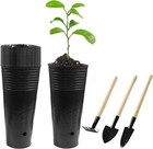 20 Pcs Plastic Deep Nursery Pots 9.8