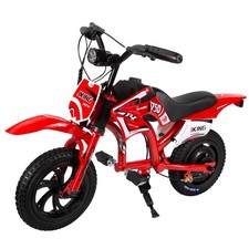 JKING 24V Kids Electric Motorcycle Dirt Bike Speed 6-12mph for Age 3 RED