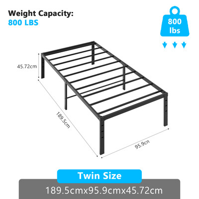 Metal Bed Frame Twin Full Queen King Size 18 inch Heavy Duty Platform Bed frame