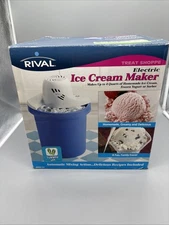Rival 8704P 4 Qt. Machine makes Homemade Ice Cream Yogurt or Sorbet Tested
