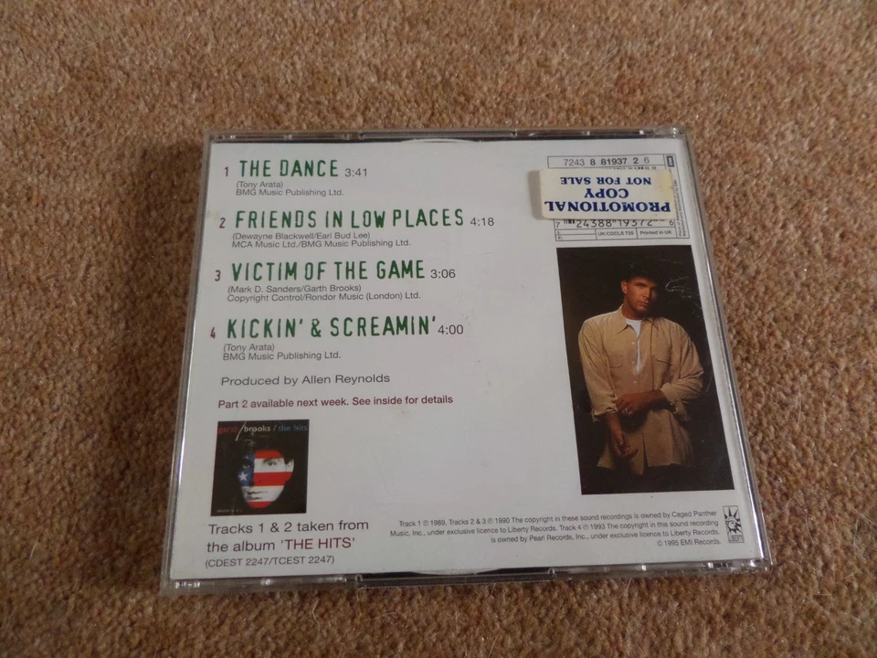 CD SINGLE - GARTH BROOKS - THE DANCE - CD 1 - Image 2 of 2