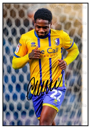 12185. Nathan Moriah-Welsh Signed Pictures (A4 Prints) Mansfield Hibernian etc.