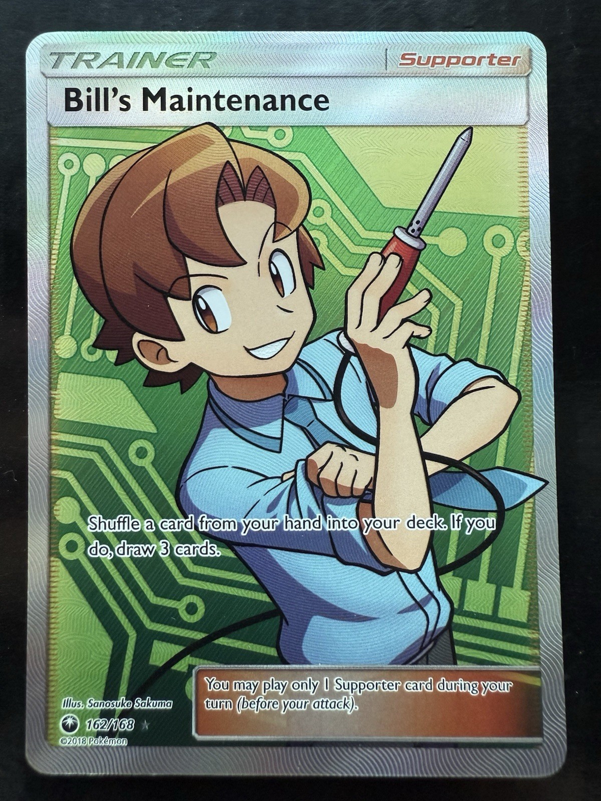 Pokemon Bill's Maintenance (Full Art) 162/168 Celestial Storm Holo (NM)