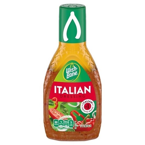 Wish-Bone Italian Regular Dressing Bottle, 8 Fluid Ounce, 12 Per Case - 第 1/5 張圖片