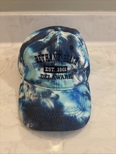 Bethany Beach, Delaware Blue Tie-Dye Adjustable Base Ball Cap Denim Cotton