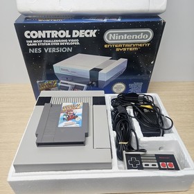 Rare Nintendo NES Console Control Deck Boxed Super Mario mario 2 & game, paper 
