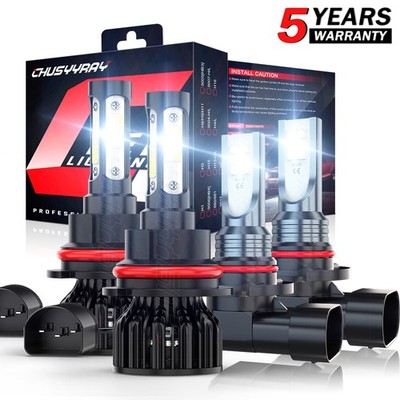 Para For Ford F 150 1999-2003 Kit de faros delanteros combinados +luz antiniebla