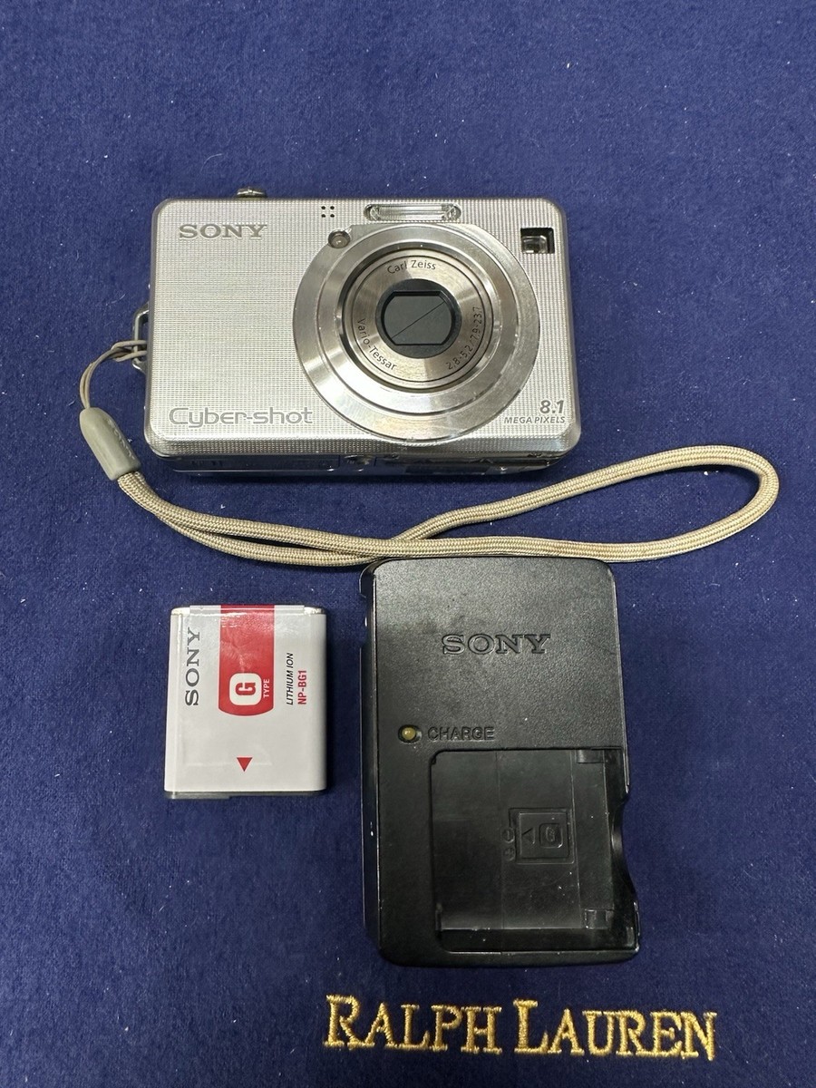 Sony Cybershot DSC-W100 8.1MP x3 Zoom Digital Camera Silver Tested